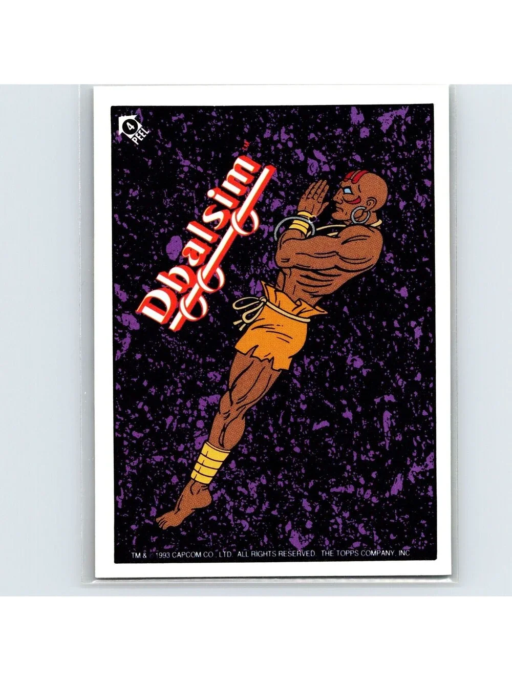 1993 Topps Street Fighter II Dhalsim #4 Stickers